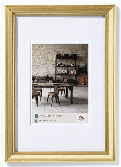 WALTHER  design JA030G Bilderrahmen Lounge, 20 x 30 cm, gold