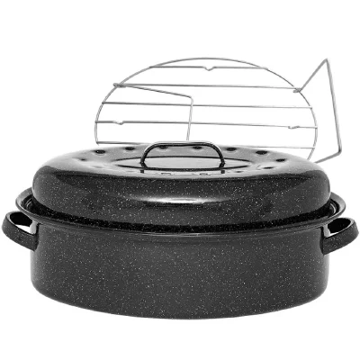 WARMCOOK  - Cocotte Ovale En Acier Carbon 46x31cm + Grille - 0509+2005