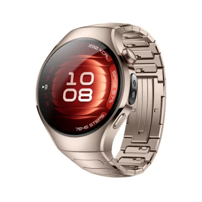HUAWEI WATCH 5, Boitier de 42 mm en titane et bracelet en titane dor&eacute; - Neuf