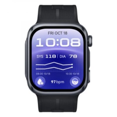 HUAWEI Watch D3 Bluetooth Gris avec bracelet caoutchouc souple Noir