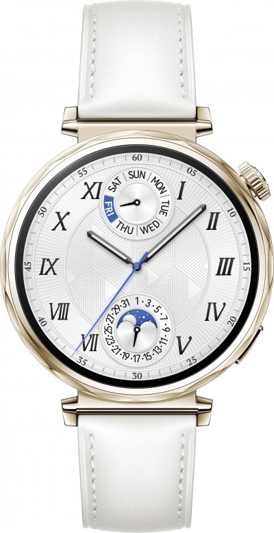 HUAWEI WATCH GT 5, Boitier de 41mm dor&eacute; avec Bracelet Blanc - Neuf