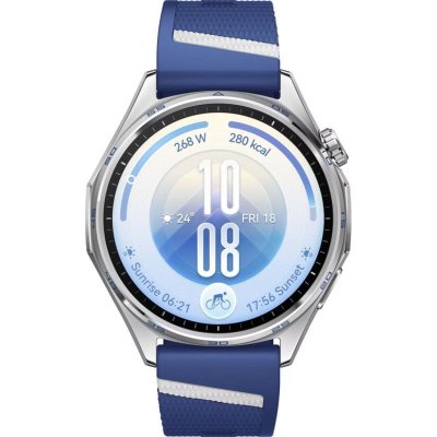 HUAWEI Watch GT 7 46 mm AMOLED saphir ECG, GPS, NFC, analyses sommeil et sport Bleu - Neuf