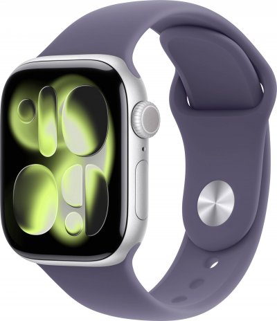Watch Series 11 GPS 42mm Boitier en Aluminium Argent avec Bracelet Sport Brume Violette - M/L