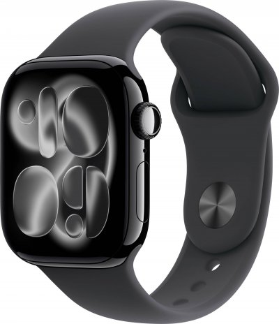 Watch Series 11 GPS 42mm Boitier en Aluminium Noir de Jais avec Bracelet Sport Noir - M/L