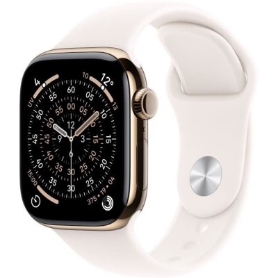 Watch Series 11 GPS + Cellular 46mm Boitier en Titane Or avec Bracelet Sport Rose Tendre - M/L