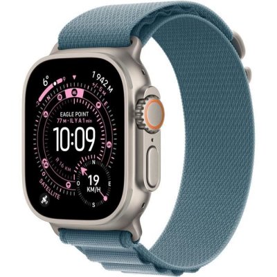 Watch Ultra 3 GPS + Cellular 49mm Boitier en Titane Naturel avec Boucle Alpine Bleu Clair - Large