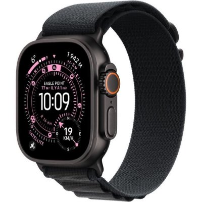 Watch Ultra 3 GPS + Cellular 49mm Boitier en Titane Noir avec Boucle Alpine Noir - Small