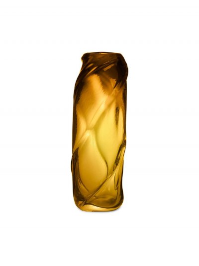 FERM LIVING Water Swirl Vase Tall Amber - 