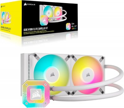 CORSAIR Watercooling  iCUE H100i ELITE CAPELLIX White XT - 240mm