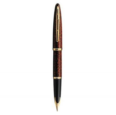 WATERMAN  Car&egrave;ne: Stylo Plume Ambre Marine Gt, Plume Taille Moyenne