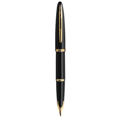 WATERMAN  Car&egrave;ne: Stylo Plume Laque Noire Gt, Plume Taille Fine