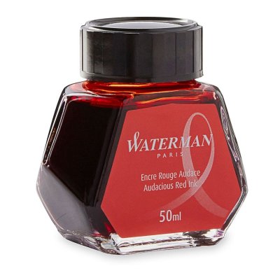 WATERMAN  encre pour stylo plume, couleur Rouge Audace, flacon 50&nbsp;ml