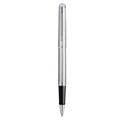 WATERMAN  H&eacute;misph&egrave;re Stylo Roller Pointe Fine Acier Attributs Chrom&eacute;s