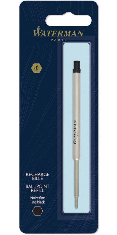 WATERMAN  Recharge grand volume Maxima, trac&eacute;: F, noir - Lot de 3