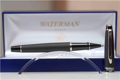WATERMAN  Stylo roller  Expert corps noir mat argent