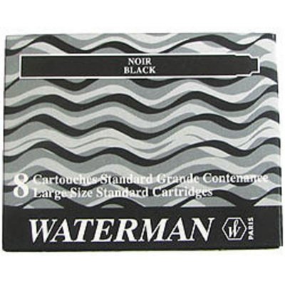 WATERMAN   cartouches d'encre longues, noir intense noir