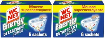 WC NET  Energy Poudre D&eacute;tartrante Total Hygiene System 6 x 60 g