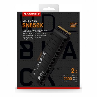 WESTERN DIGITAL WD_BLACK SN850X NVMe SSD WDS200T2XHE - SSD - 2 To - PCIe 4.0 x4 (NVMe)