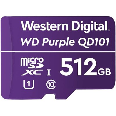 WESTERN DIGITAL WD Purple 512Go Surveillance microSD XC Class - 10 UHS 1