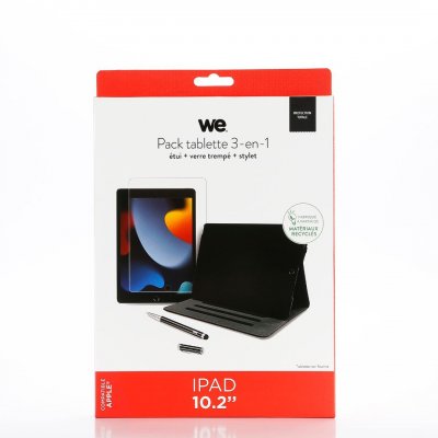 WE  Bundle avec &eacute;tui protection tab/film protection &eacute;cran/stylet - Compatible iPa