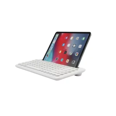 WE  Clavier Bluetooth universel avec fonction support pour tablette/smartphone - coloris blanc