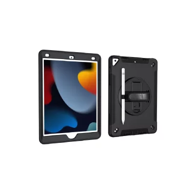 WE  Etui antichocs pour iPad 10.2 (7/8/9th generation) avec poign&eacute;e rotative, po