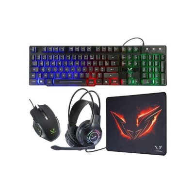 MARS GAMING WE Gamium bundle 4-en-1 pour PC Casque micro + clavier + souris + tapis de souris
