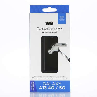 WE  Verre tremp&eacute; SAMSUNG GALAXY A13 4G / 5G: Protection &eacute;cran - anti-rayures - an