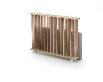 WEBABY  Parc b&eacute;b&eacute; pliable h&ecirc;tre non trait&eacute; 100x100 cm