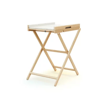 WEBABY  - Table &agrave; langer pliante en bois ESSENTIEL  H&ecirc;tre Verni -