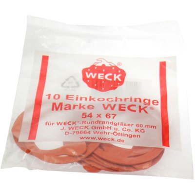 WECK  Anneaux DE CONSERVES 54x67 Lot de 10