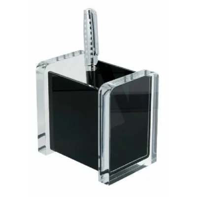 GENERIQUE Wedo Acryl Exklusiv 0604001 Pot &agrave; crayons Transparent/Noir