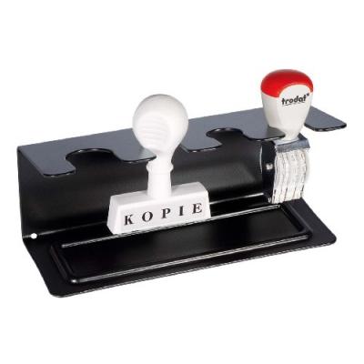 WEDO  Porte-timbres, pour 4 timbres, droit, noir - Lot de 2