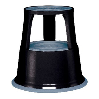 Wedo wedo tabouret marchepied, en m&eacute;tal, ral 7035, gris lumi&egrave;re noir