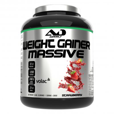 ADDICT SPORT NUTRITION Weight Gainer Massive (2,5kg)Fraise Gainers