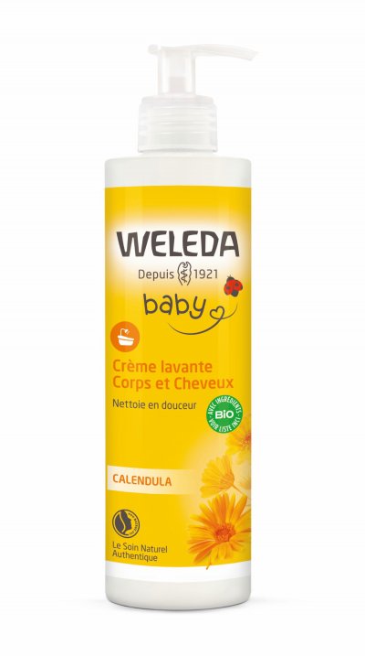 Weleda Baby Cr&egrave;me Lavante Corps et Cheveux 400 ml - Flacon-Pompe