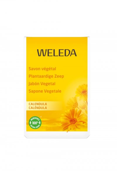 WELEDA  CALENDULA - Savon V&eacute;g&eacute;tal Bio - Peaux Sensibles, 100g