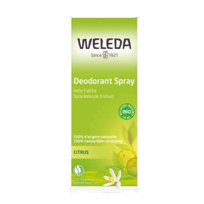 WELEDA  D&eacute;odorant Spray Citrus - 100 ml - Flacon pulv&eacute;risateur 100 ml