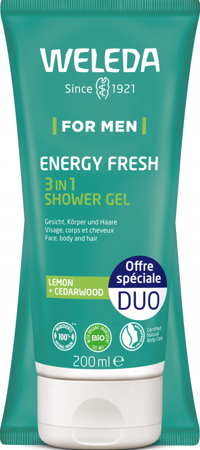 WELEDA  Duo Gel Douche 3 en 1 Energy Fresh 2x200ml 
