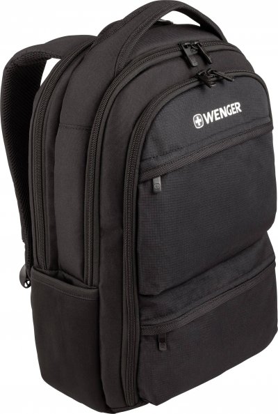 WENGER  FUSE Sac &agrave; dos Black Logo pour PC/MAC/Tablette 16'' - Noir 