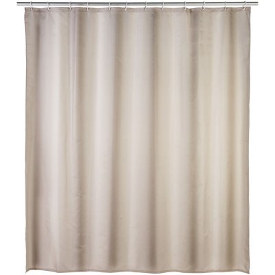 WENKO  20045100 rideau de douche en textile beige anti moisissure 180x200 cm