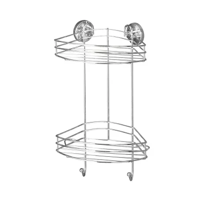 WENKO  20885100 vacuum-loc etag&egrave;re d'angle 2 niveaux dimensions 24 x 15 x 42 cm