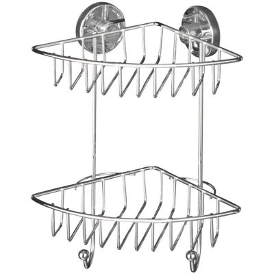 WENKO  20888100 Bari Vacuum-Loc Etag&egrave;re d'Angle 2 Niveaux 22,5 x 16 x 29,5 cm