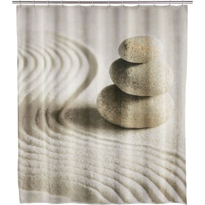 WENKO  20968100 sand and stone rideau de douche 180 x 200 cm