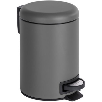 WENKO  22148100 l&eacute;man poubelle cosm&eacute;tique &agrave; p&eacute;dale acier inoxydable gris 17 x 25 x 22,5 cm 3 l
