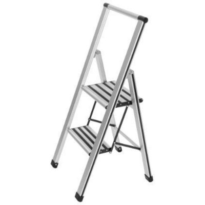 WENKO  601011100 Escabeau de Luxe Pliable + 2 Marches 44 x 97 x 48 cm
