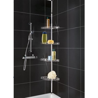 WENKO  8145500 &eacute;tag&egrave;re d'angle en inox pour douche 275 x 20 cm