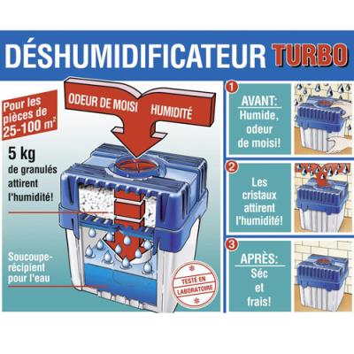 WENKO  Absorbeur-humidivore 5&nbsp;kg - d&eacute;shumidificateur , Polypropyl&egrave;ne, 29 x 29 x 24 cm, Gris