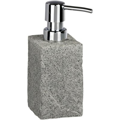 WENKO  - Distributeur de savon design Granit - 9 x 6 x 16 - Gris