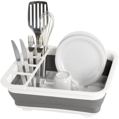 WENKO  &Eacute;gouttoir &agrave; Vaisselle Pliable Gris